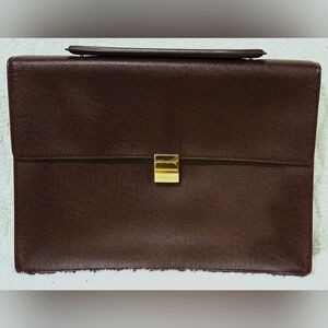 Louis Vuitton Burgundy Taiga Porte Document Angara Briefcase